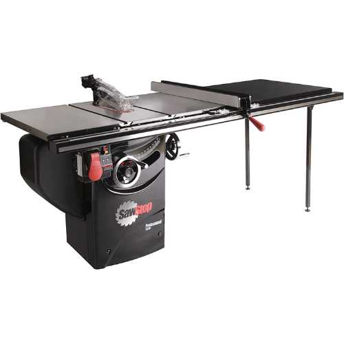 the SawStop PCS31230 TGP252 cabinet table saw