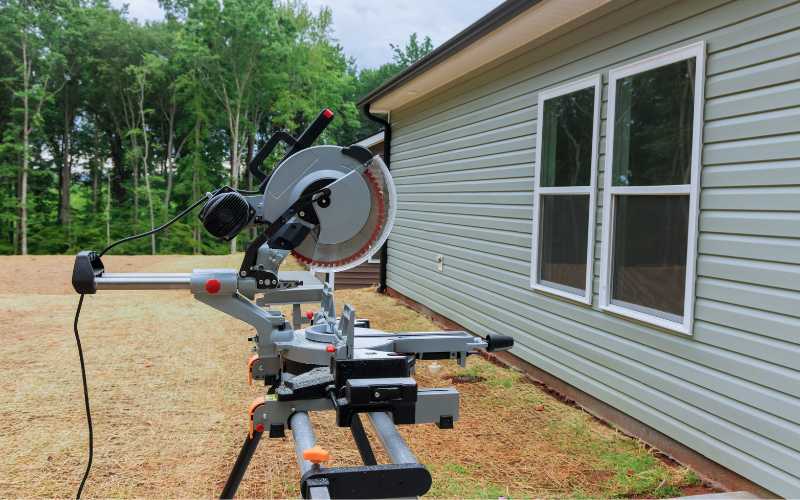 miter saw on a stand