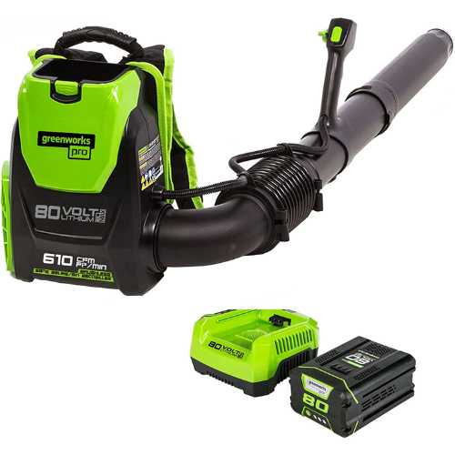 Greenworks pro 80V battery-powered backpack leaf blower
