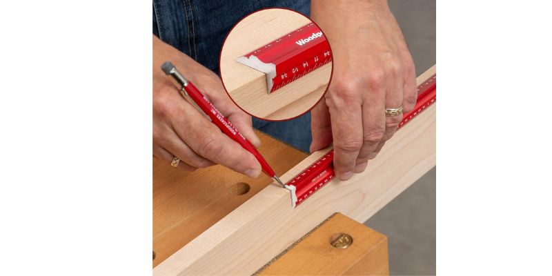 edge ruler for woodworking