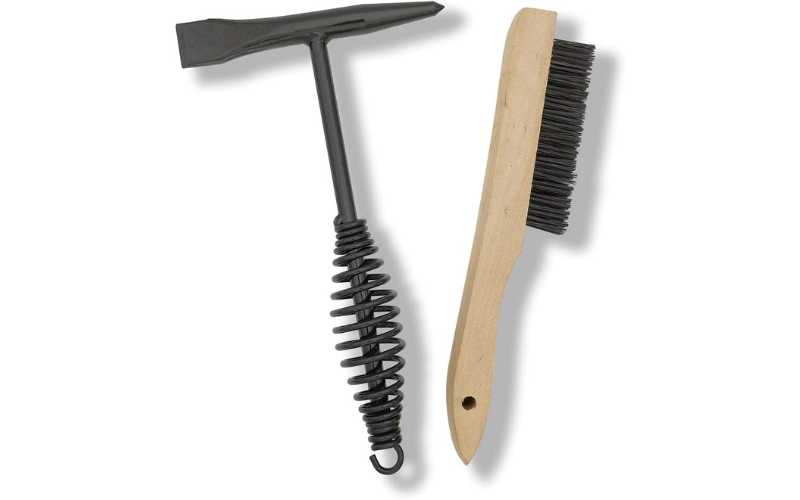 chipping hammer and wire brush