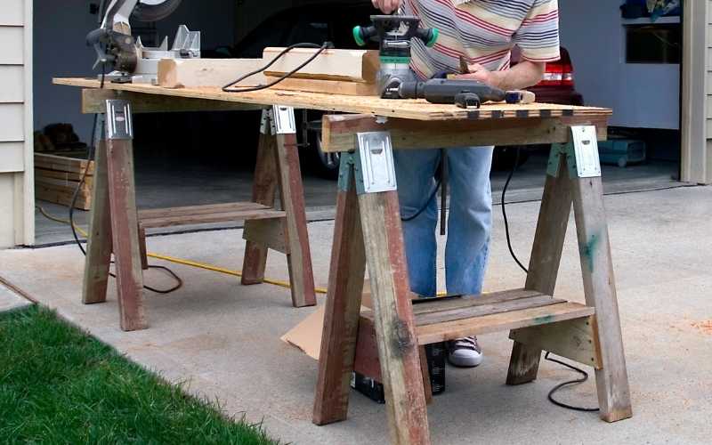 buy a sawhorse or build it yourself